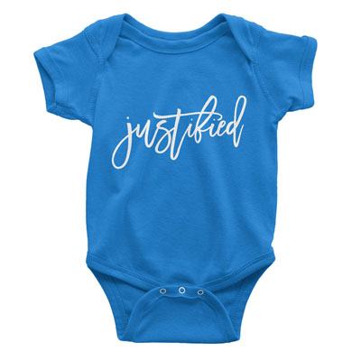 Justified Script Onesie