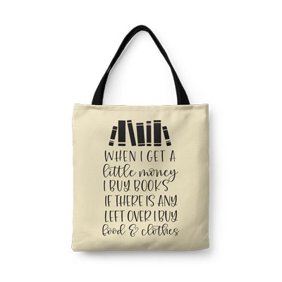 Erasmus Book Quote Canvas Tote