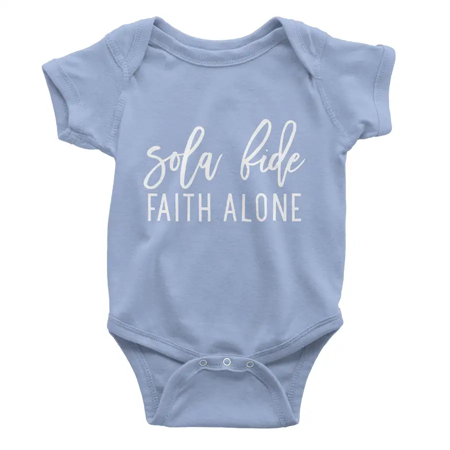 Sola Fide Script Onesie