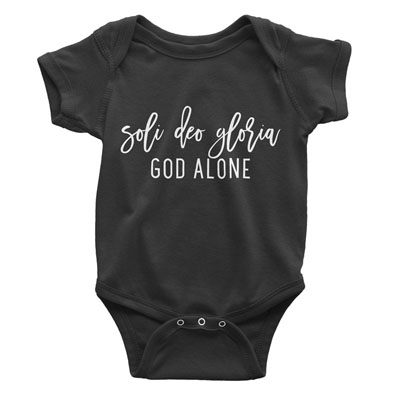 Soli Deo Gloria God Alone Onesie