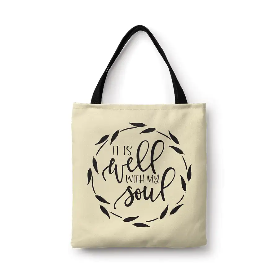 It Is Well With My Soul Canvas Tote