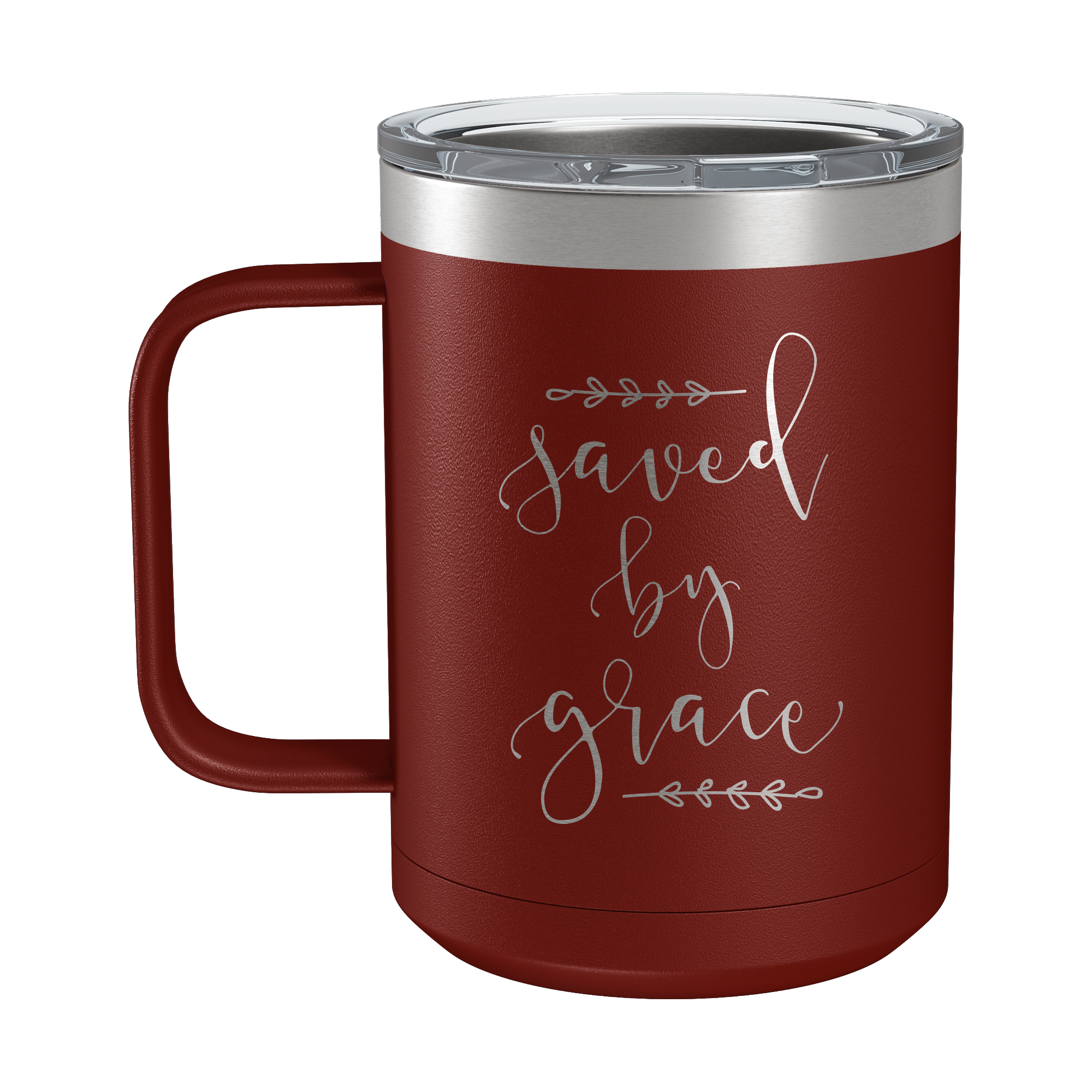 Saved By Grace 15oz Insulated Camp Mug