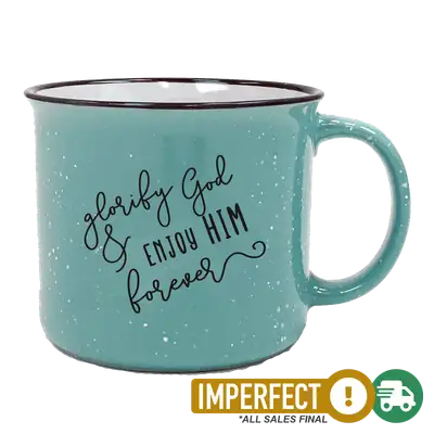 Glorify God And Enjoy Him Camp Mug Imperfection