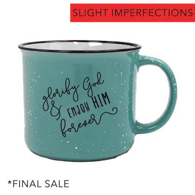 Glorify God And Enjoy Him Camp Mug Imperfection