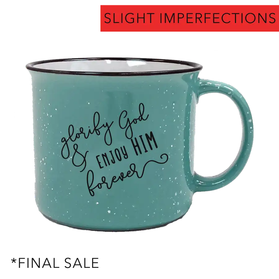 Glorify God And Enjoy Him Camp Mug Imperfection