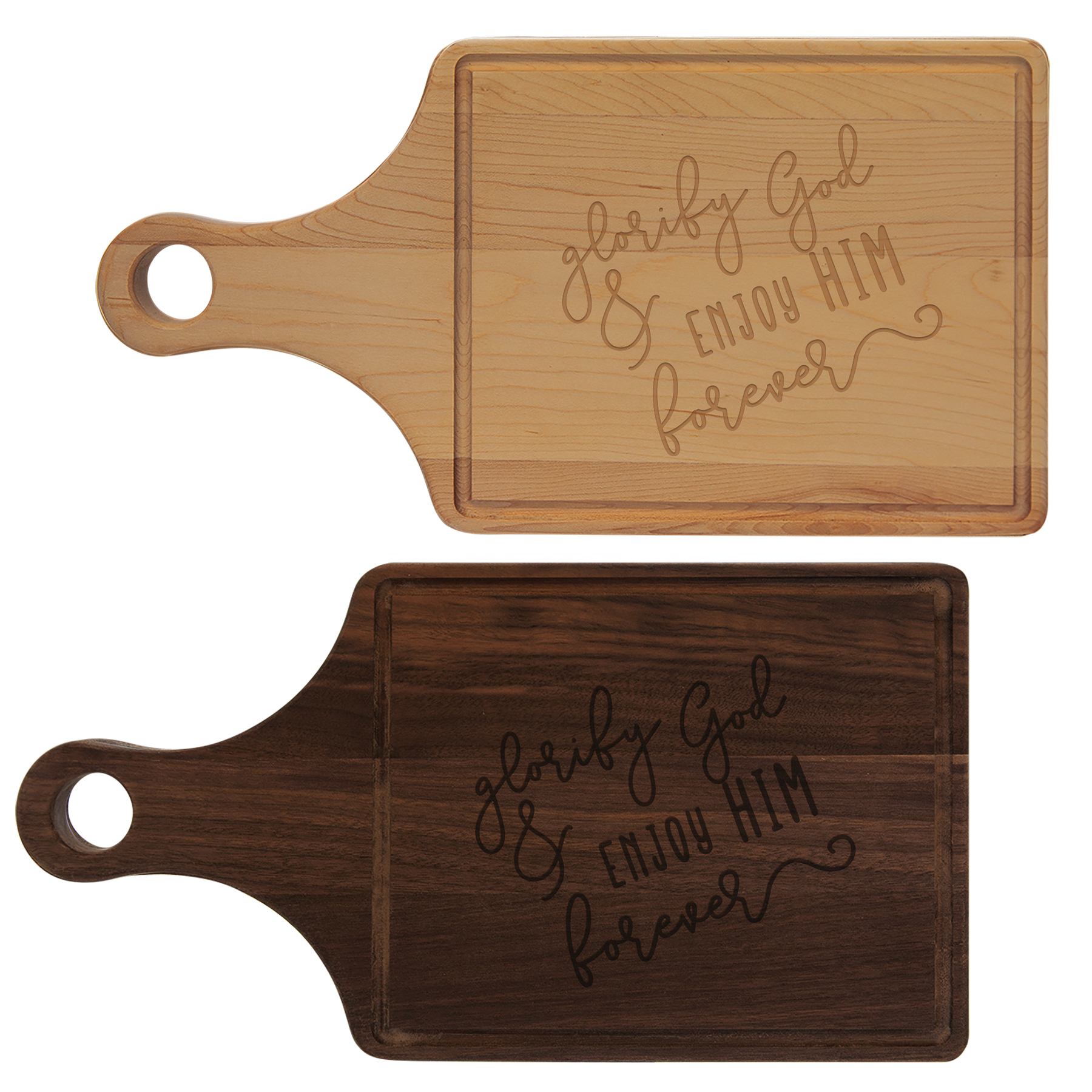 Glorify God And Enjoy Him Cutting Board Paddle