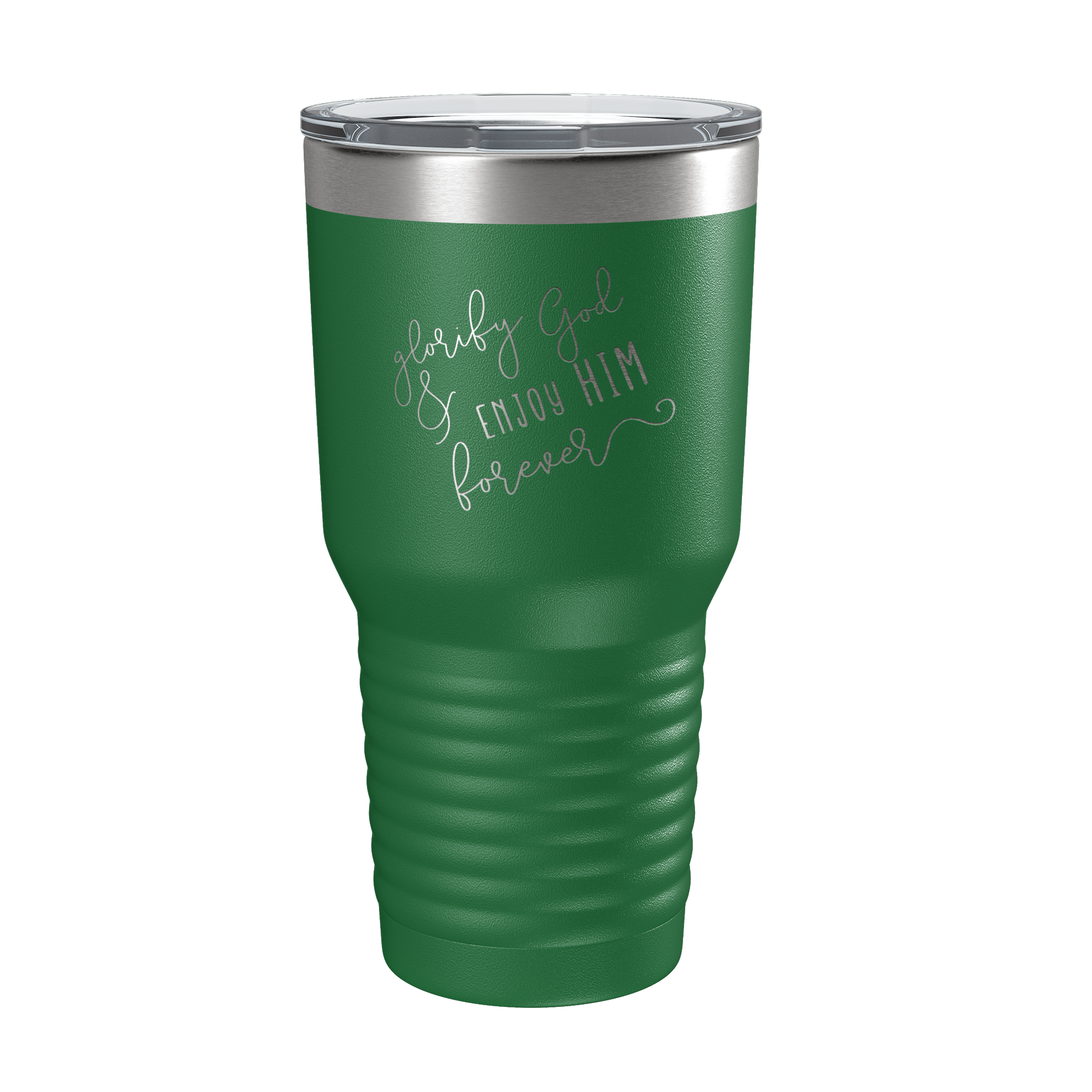 Glorify God And Enjoy Him Script 30oz Insulated Tumbler