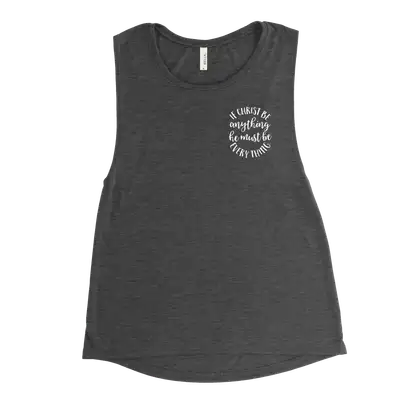 If Christ Be Anything Left Chest Muscle Tank