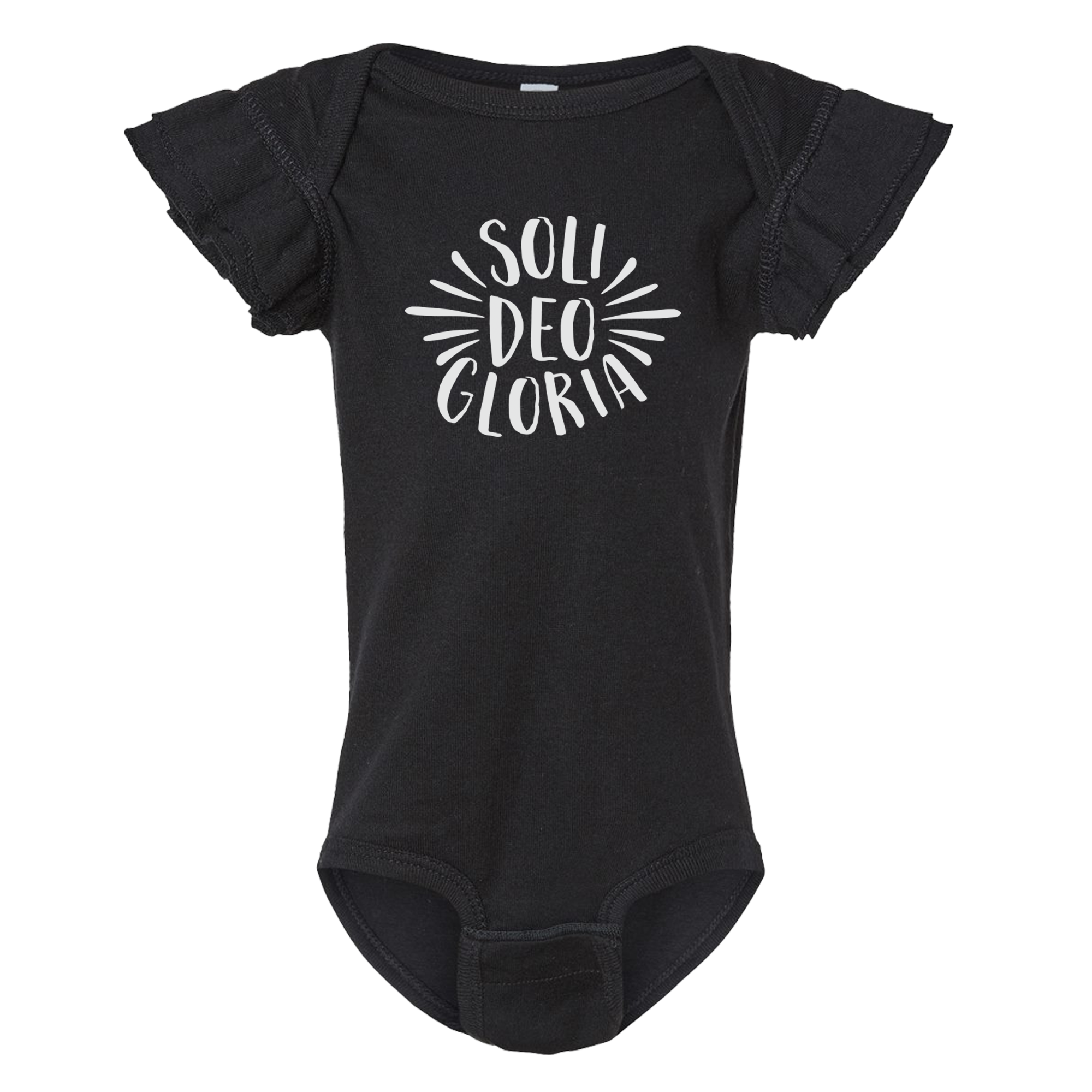Soli Deo Gloria Ruffled Onesie