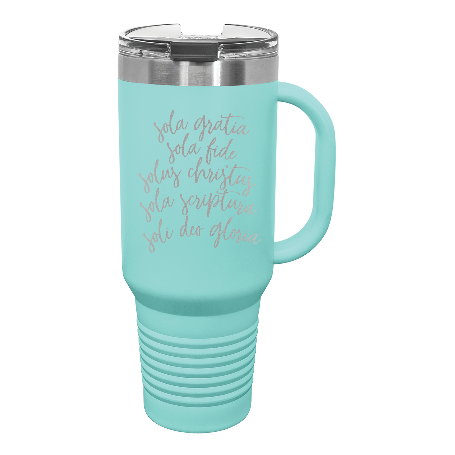 The Five Solas Script 40 oz Insulated Travel Tumbler
