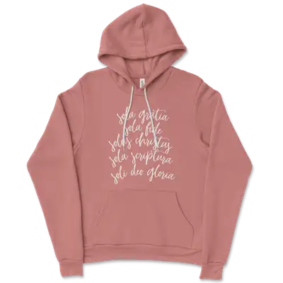 The Five Solas Script Ladies Hoodie