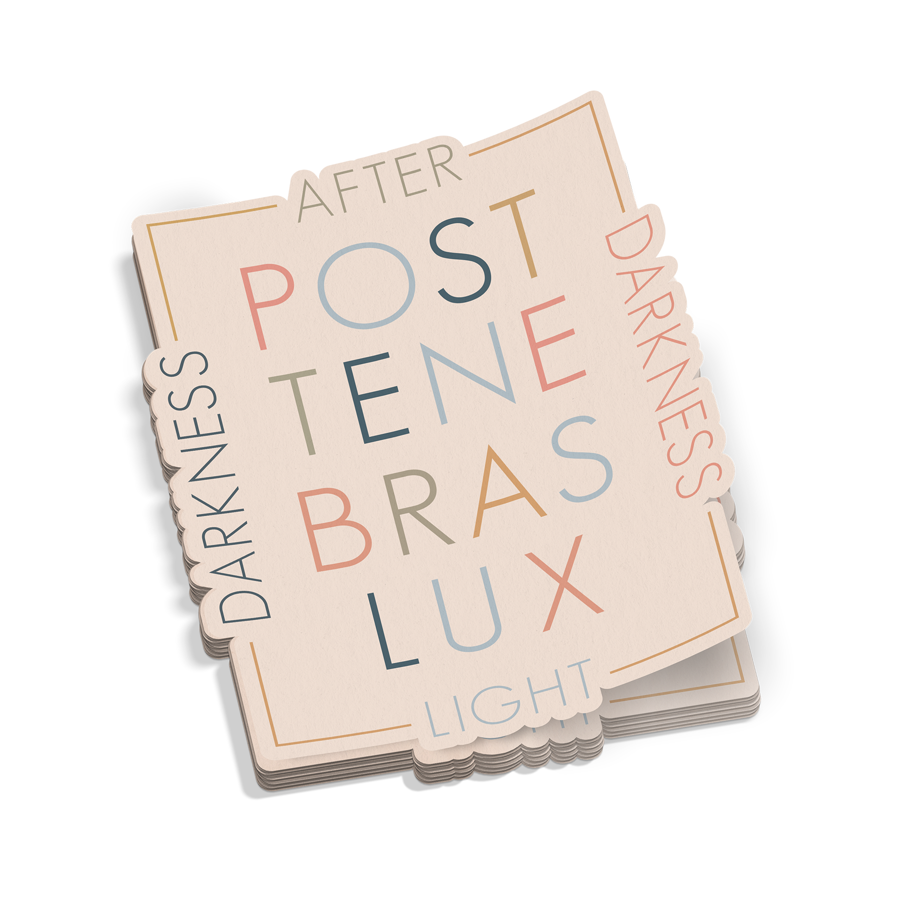 Post Tenebras Lux Script Sticker