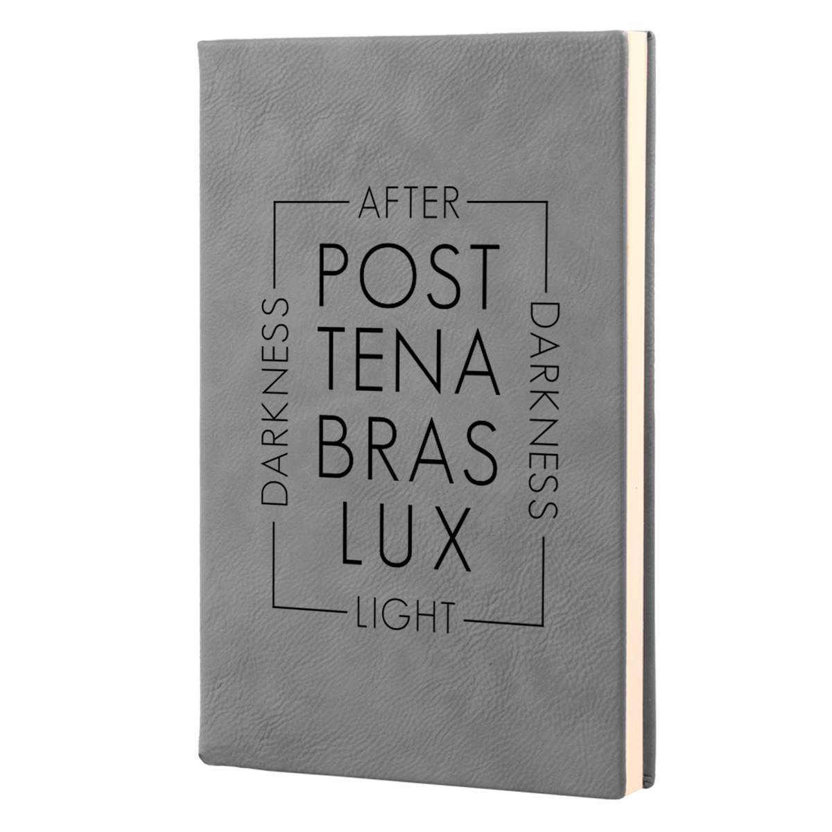 Post Tenebras Lux Script Leatherette Hardcover Journal