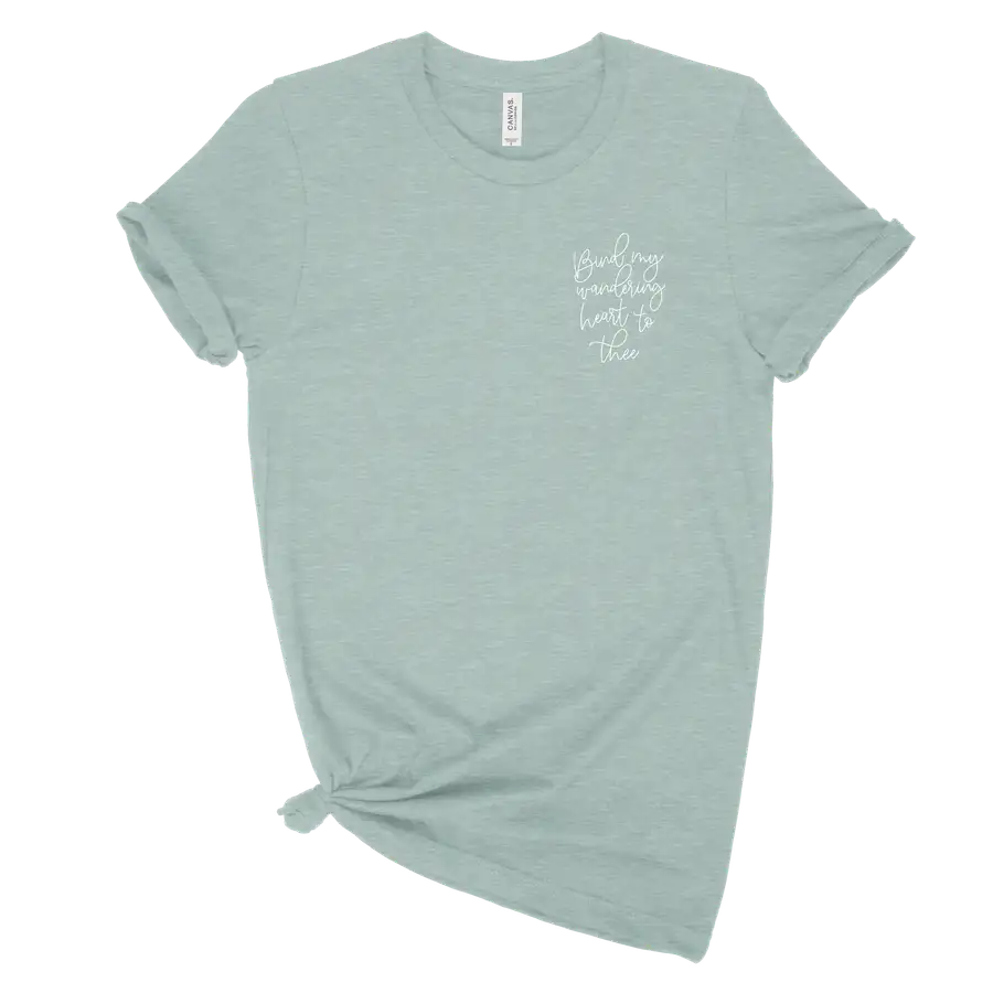Bind My Wandering Heart Left Chest Unisex Tee
