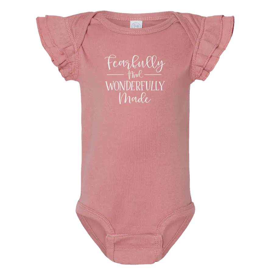 Fearfully And Wonderfully Made Ruffled Onesie