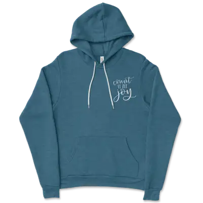 Count It All Joy Left Chest Ladies Hoodie