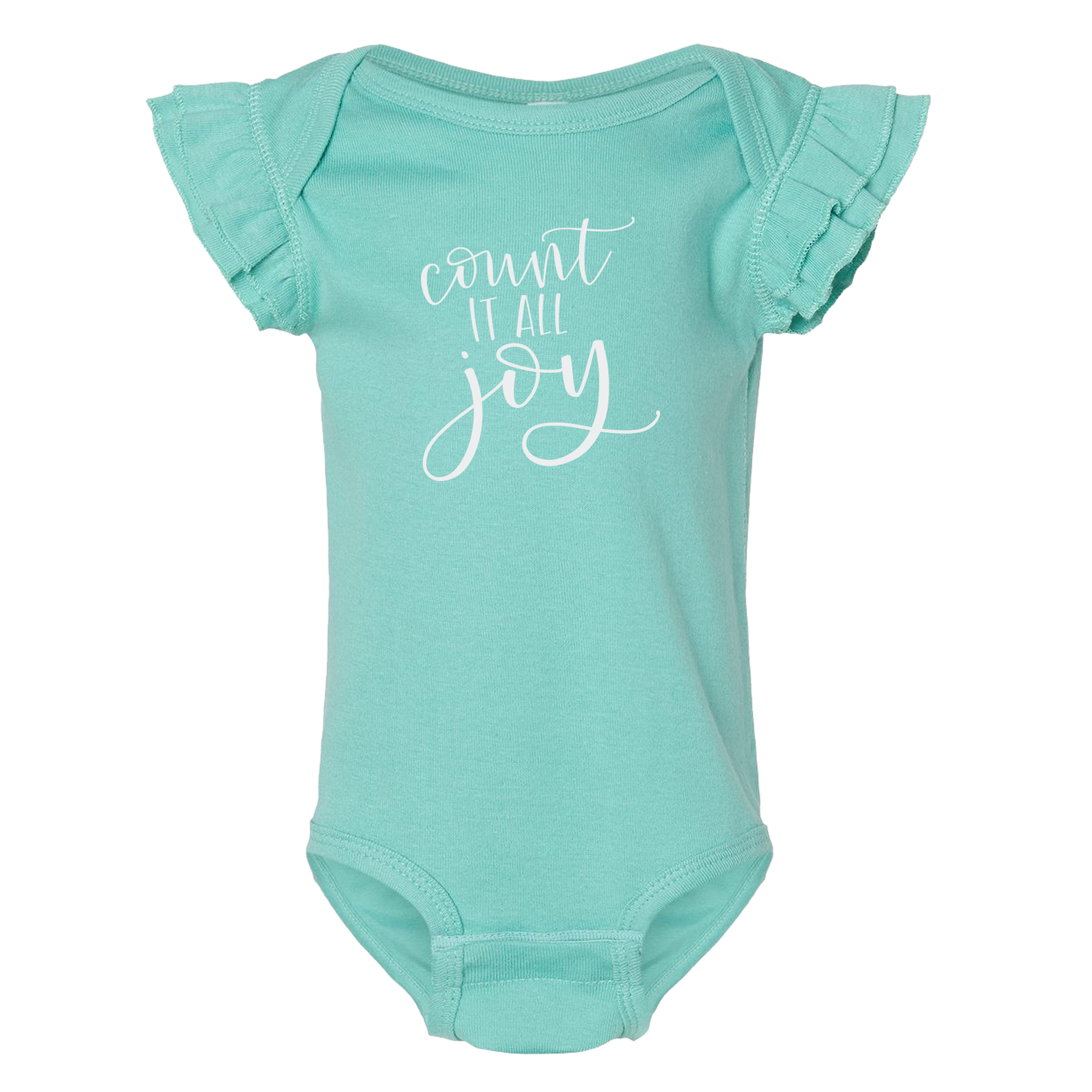 Count It All Joy Ruffled Onesie