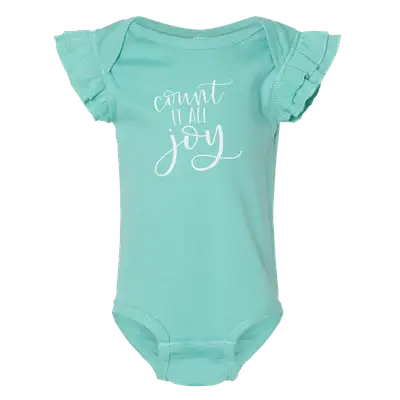 Count It All Joy Ruffled Onesie