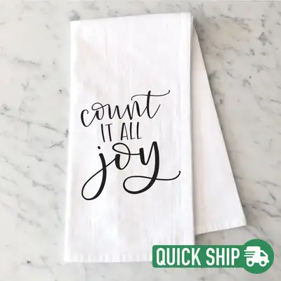Count It All Joy Tea Towel