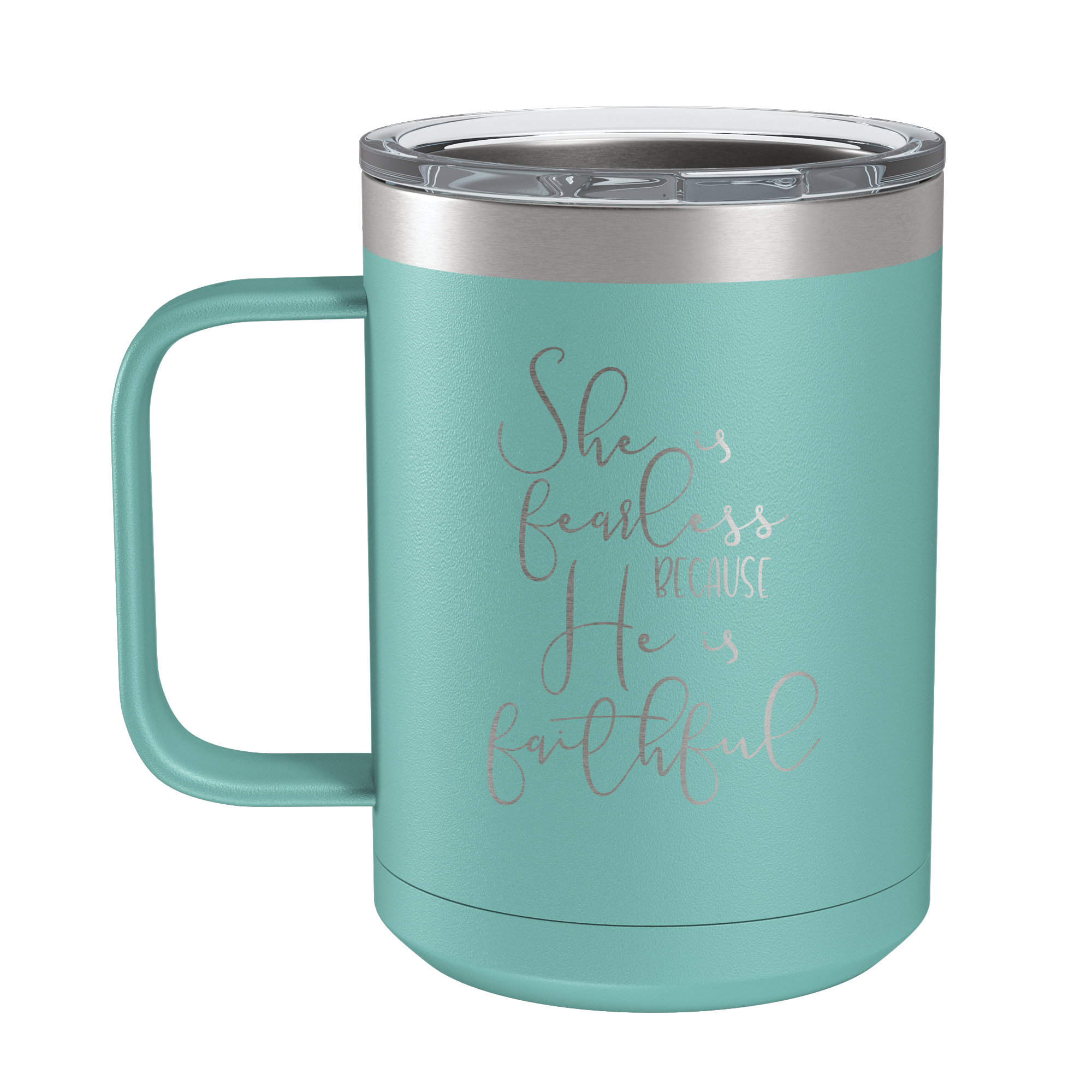 She Is Fearless 15oz Insulated Camp Mug
