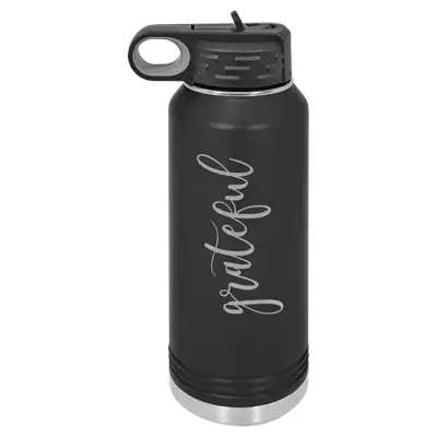 Grateful Script Insulated Bottle