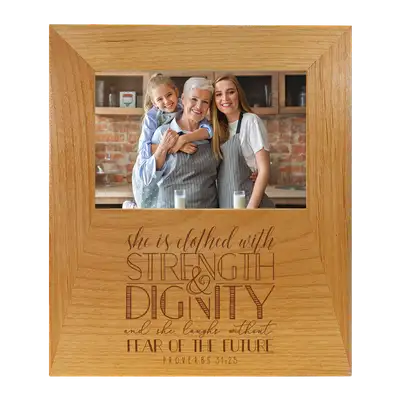 She Is Clothed (Lettered) Frame