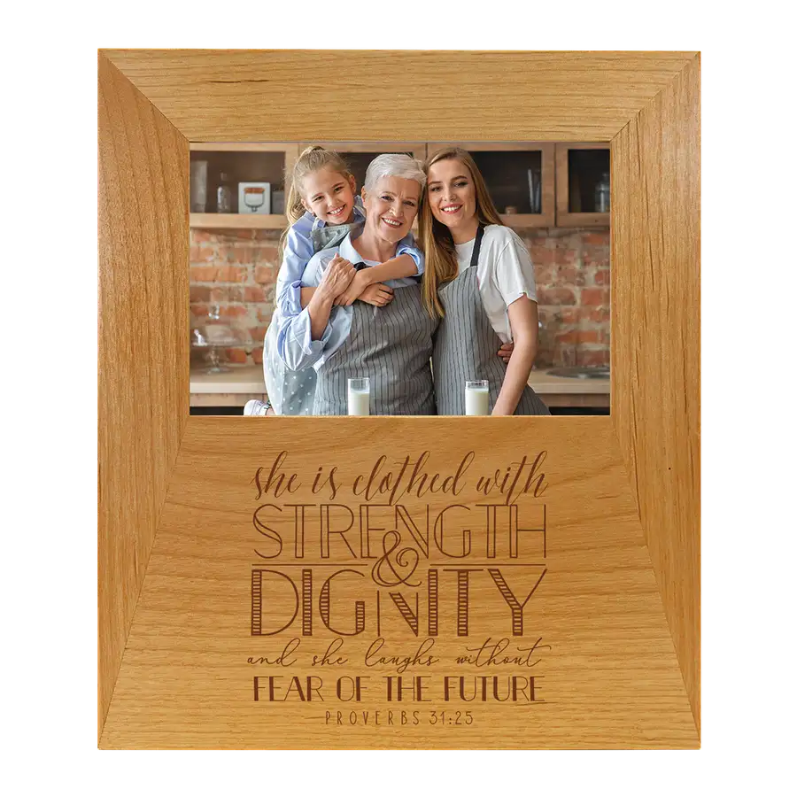 She Is Clothed (Lettered) Frame