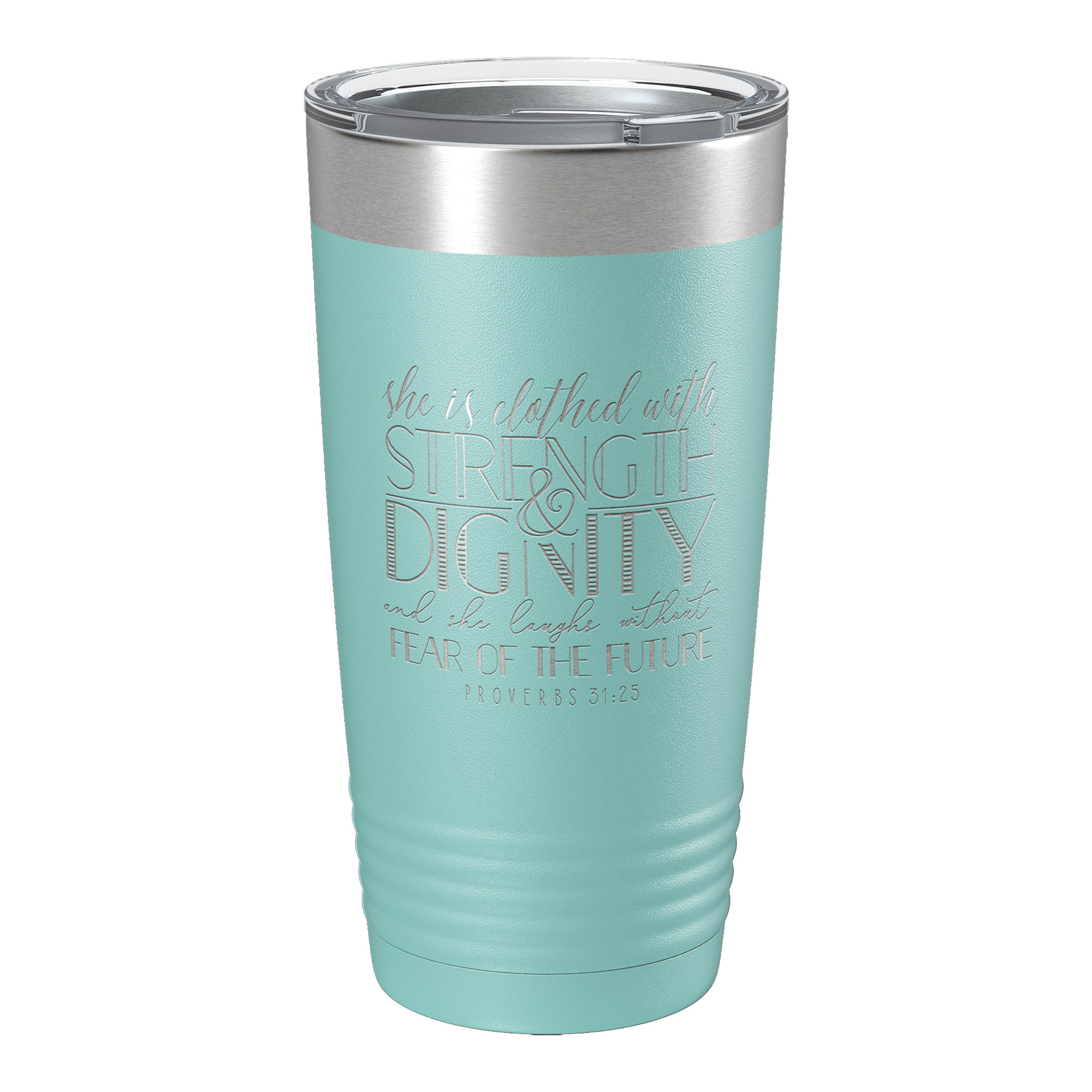 She Is Clothed (Lettered) 20oz Insulated Tumbler