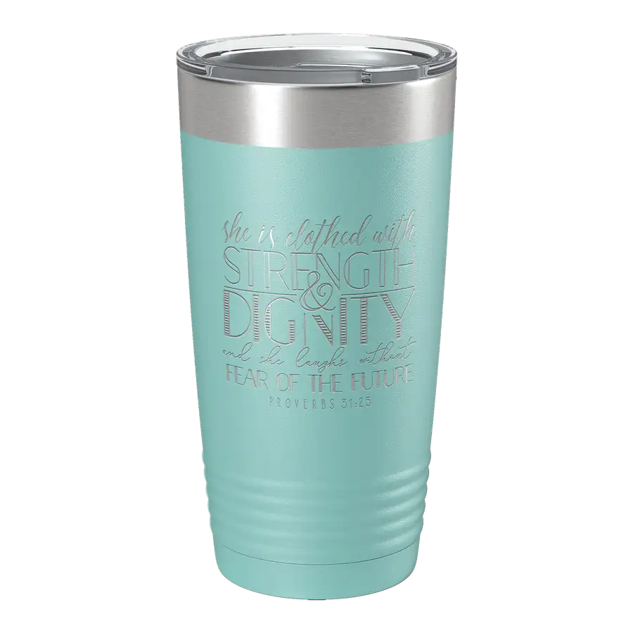 She Is Clothed (Lettered) 20oz Insulated Tumbler