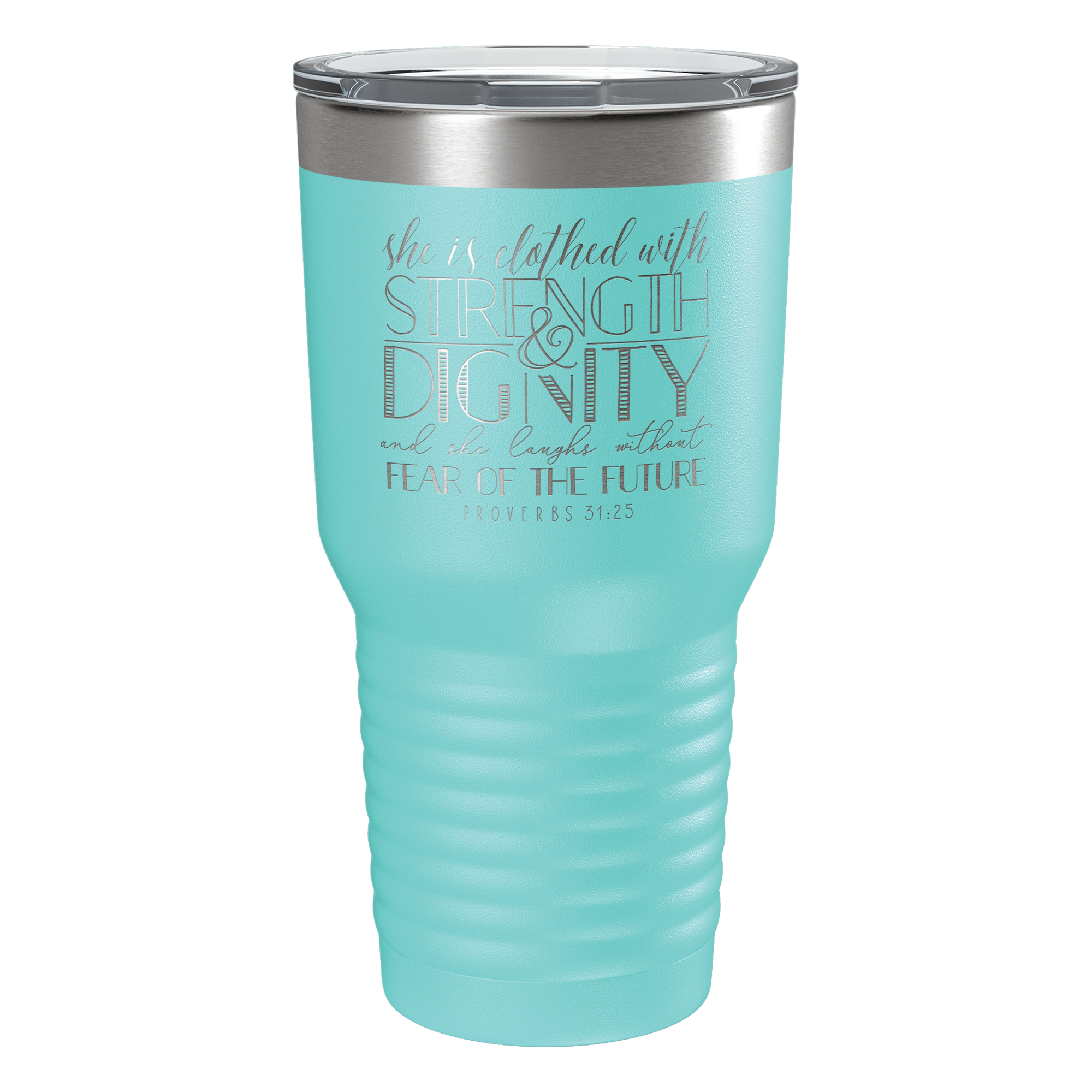 She Is Clothed (Lettered) 30oz Insulated Tumbler
