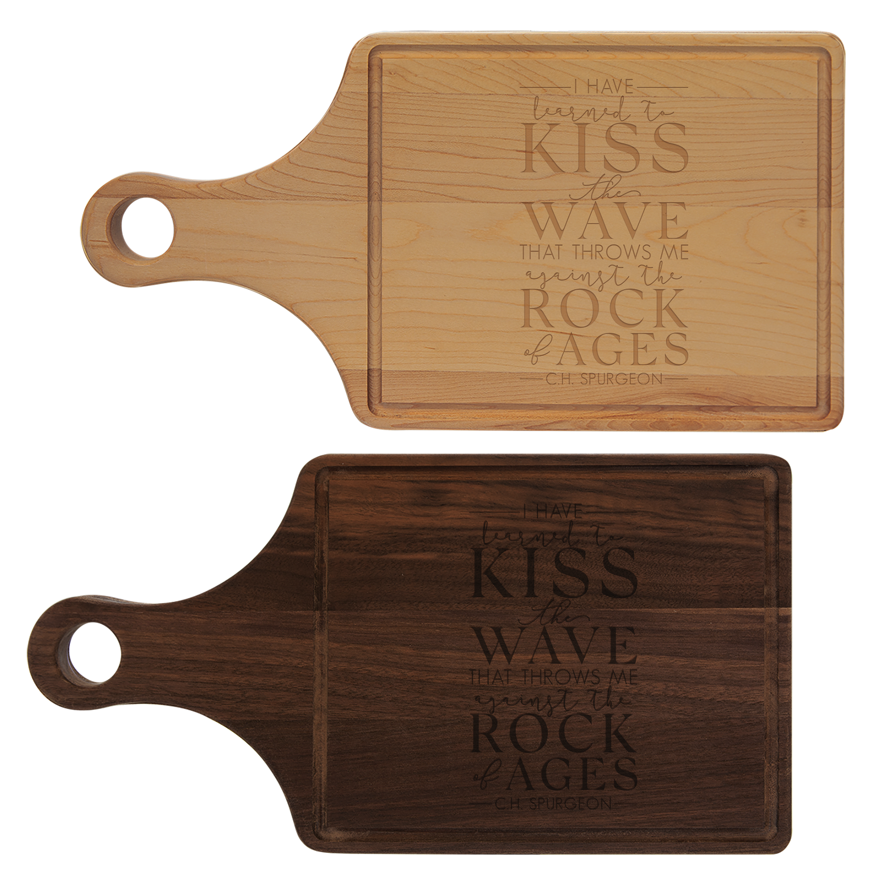 Learned To Kiss The Wave Cutting Board Paddle
