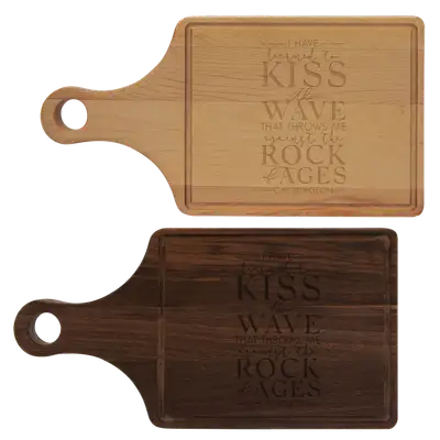 Learned To Kiss The Wave Cutting Board Paddle
