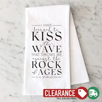 Learned To Kiss The Wave Tea Towel Quick Ship