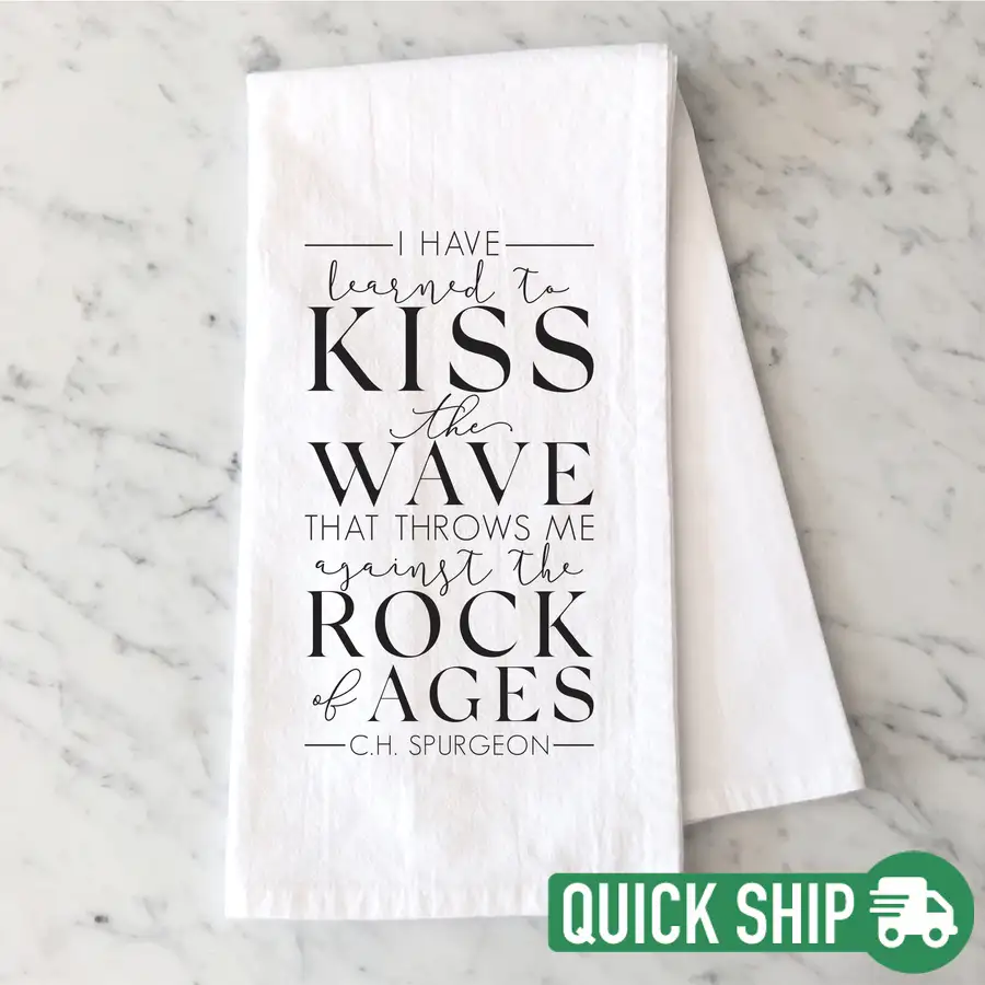 Learned To Kiss The Wave Tea Towel Quick Ship