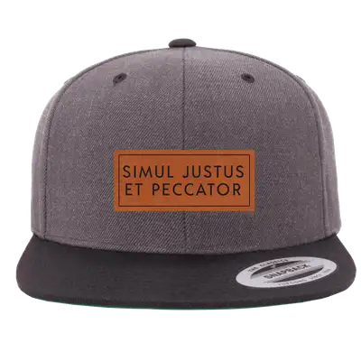 Simul Justus Et Peccator Patch Snapback Hat