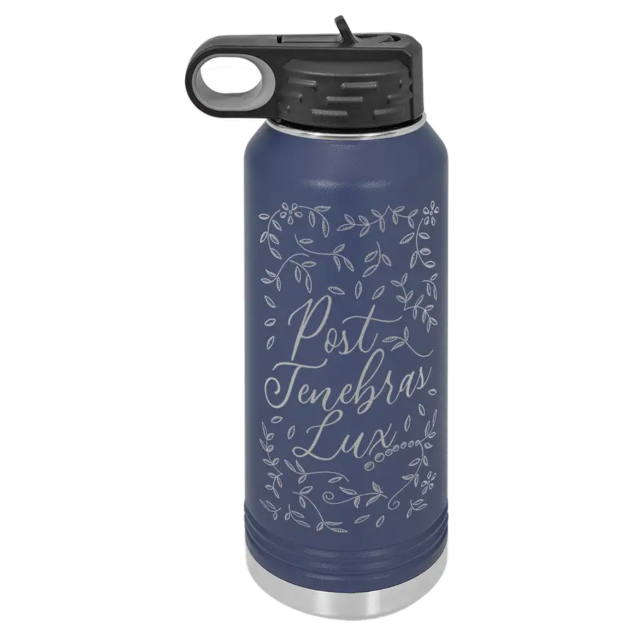 Post Tenebras Lux Floral Insulated Bottle