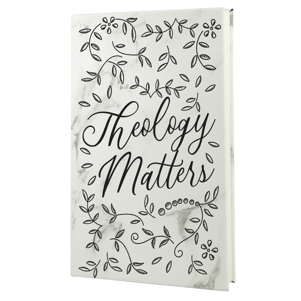 Theology Matter Floral Leatherette Hardcover Journal