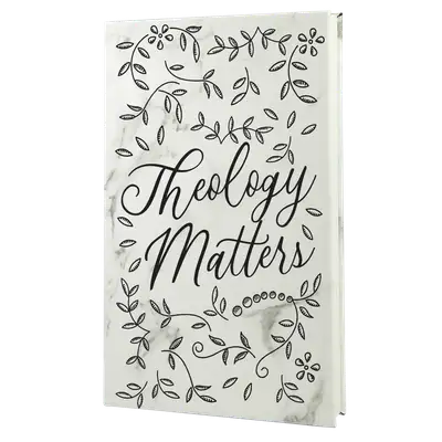 Theology Matter Floral Leatherette Hardcover Journal