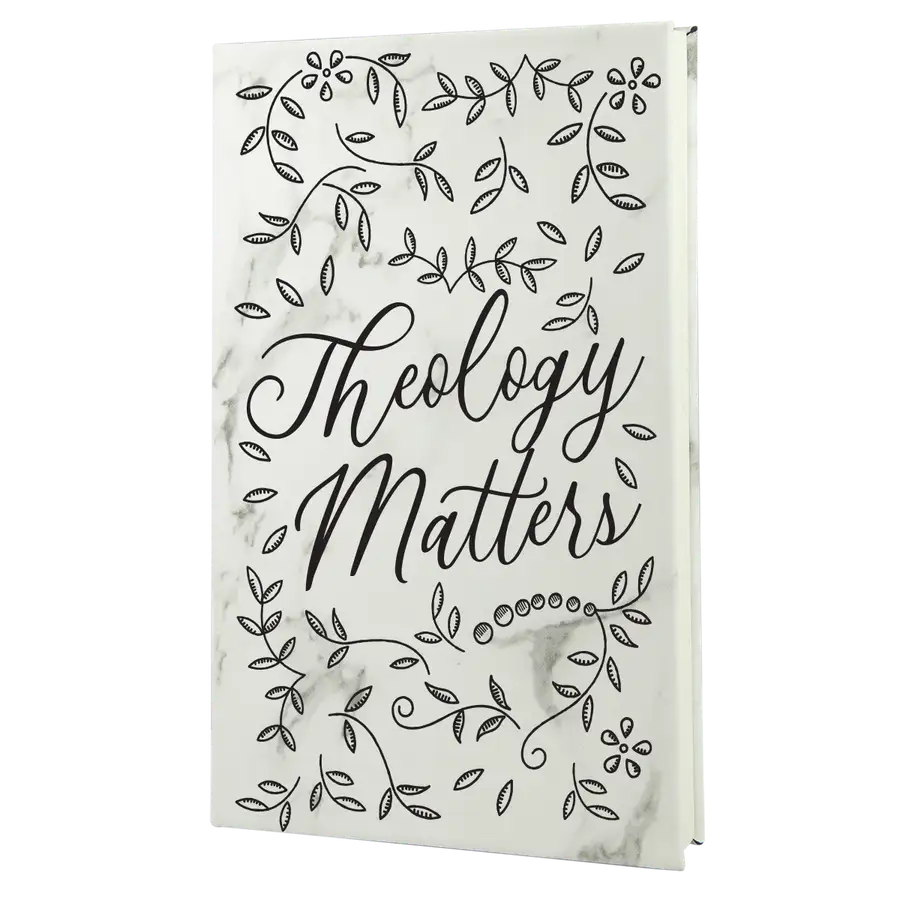 Theology Matter Floral Leatherette Hardcover Journal