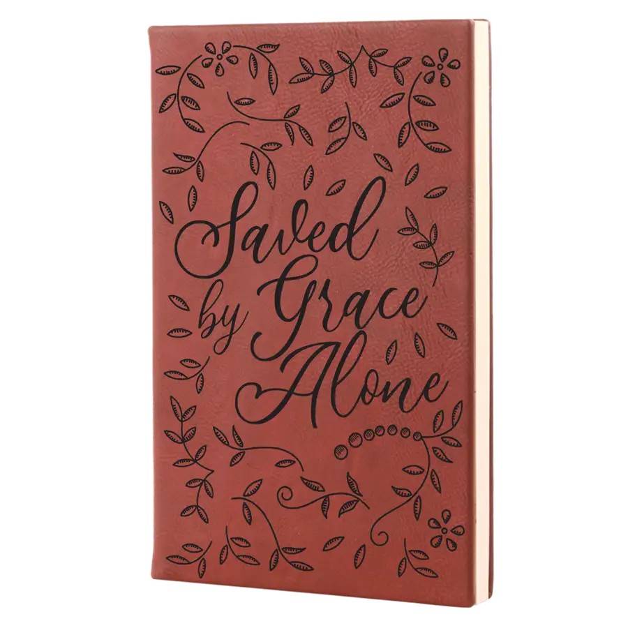 Saved By Grace Alone Floral Leatherette Hardcover Journal