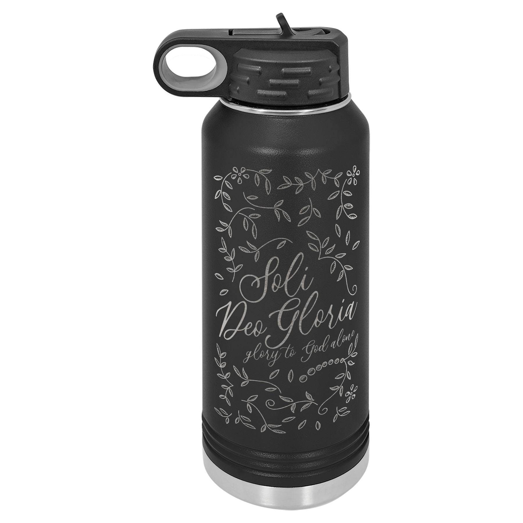Soli Deo Gloria Floral Insulated Bottle