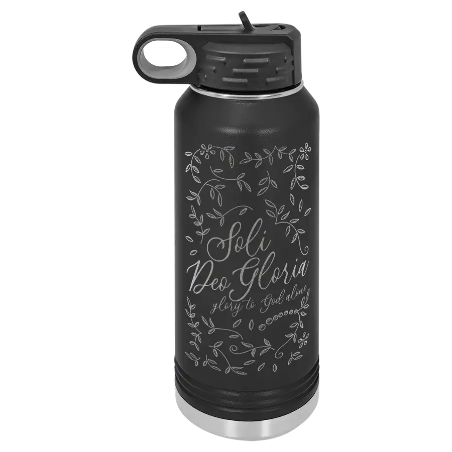Soli Deo Gloria Floral Insulated Bottle