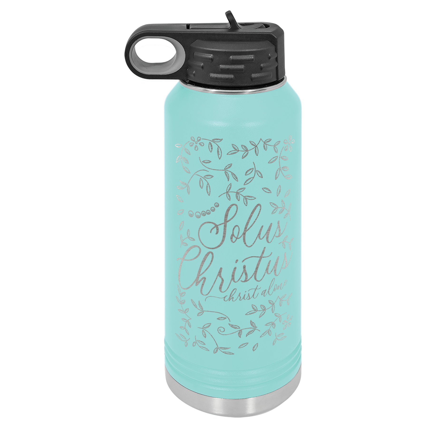 Solus Christus Floral Insulated Bottle