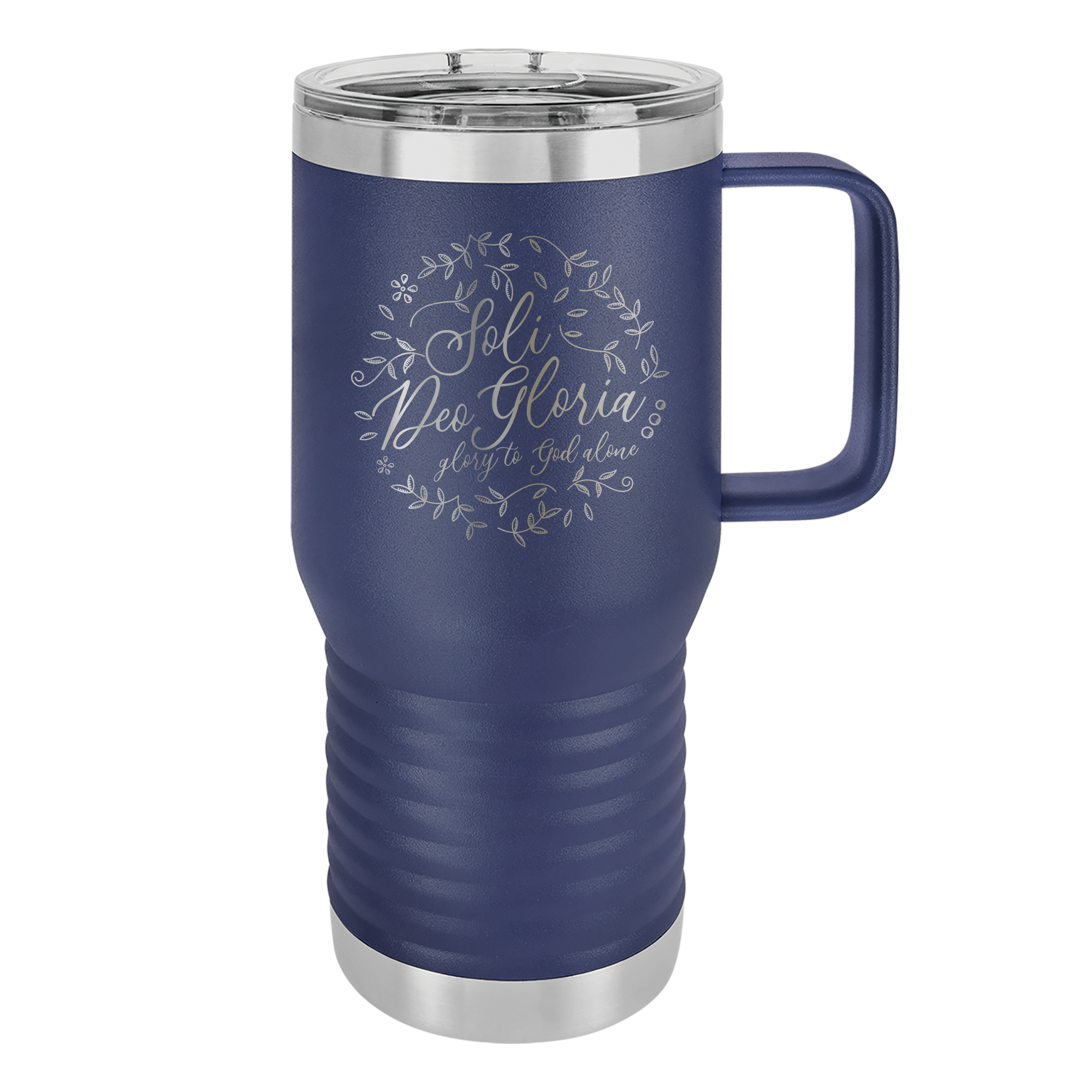 Soli Deo Gloria Floral Round 20oz Insulated Travel Tumbler