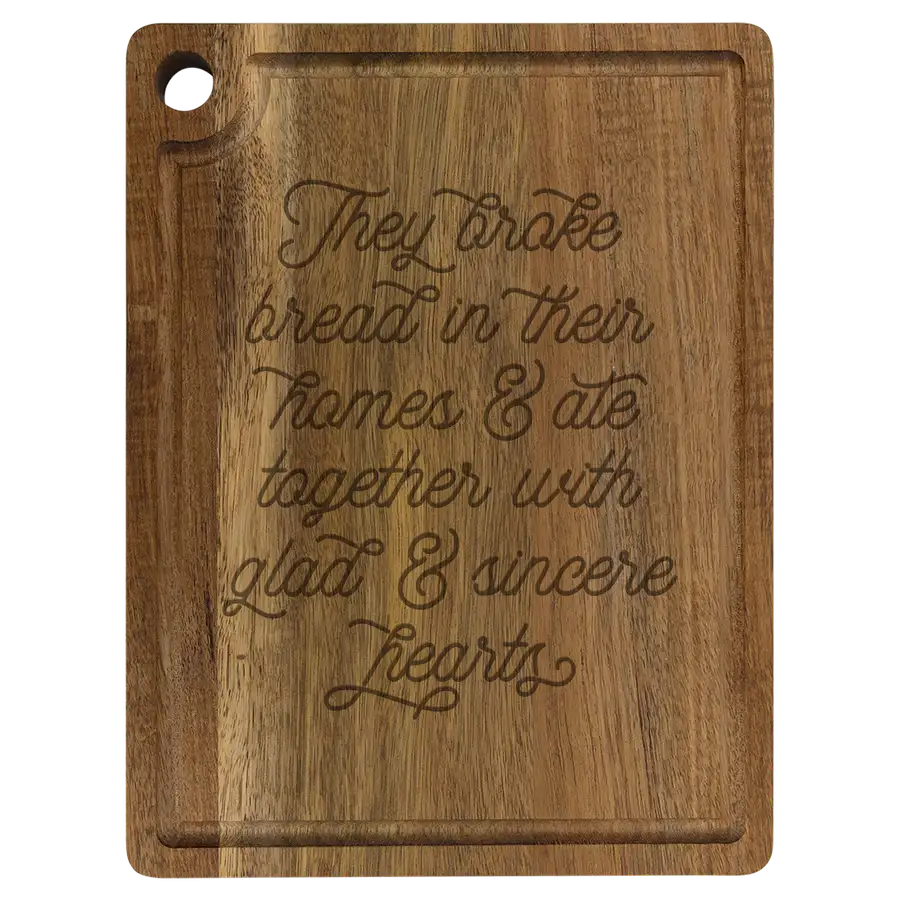 They Broke Bread Cutting Board Drip Acacia