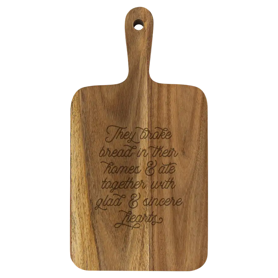 They Broke Bread Cutting Board Paddle Acacia