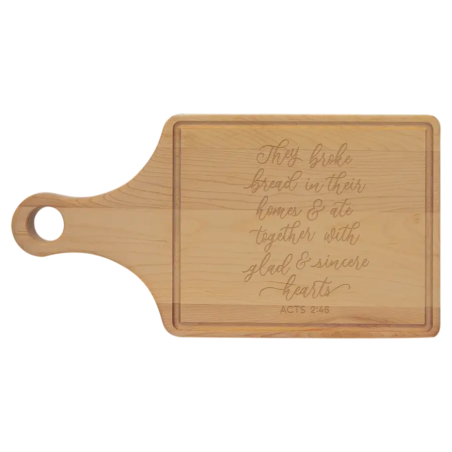 They Broke Bread Cutting Board Paddle