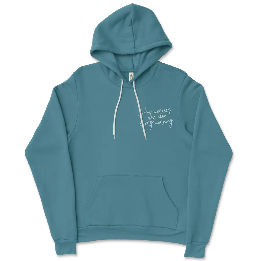 His Merices Are New Left Chest Ladies Hoodie