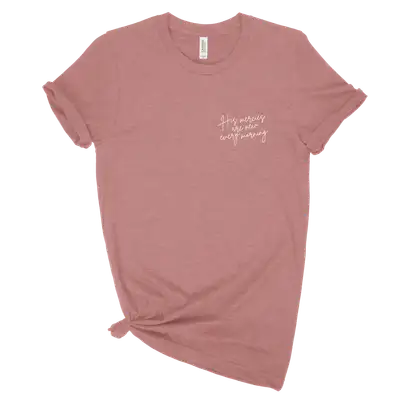 His Merices Are New Left Chest Unisex Tee