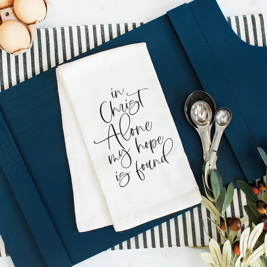 In Christ Alone Tea Towel #2